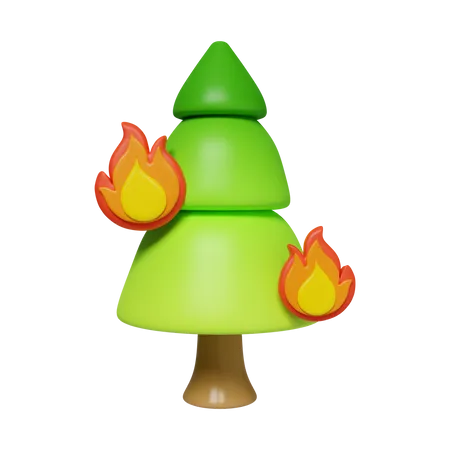 Incendio forestal  3D Icon