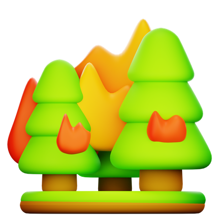 Incendio forestal  3D Icon