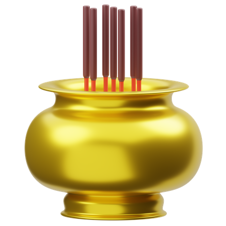 Incense Burner 3D Icon