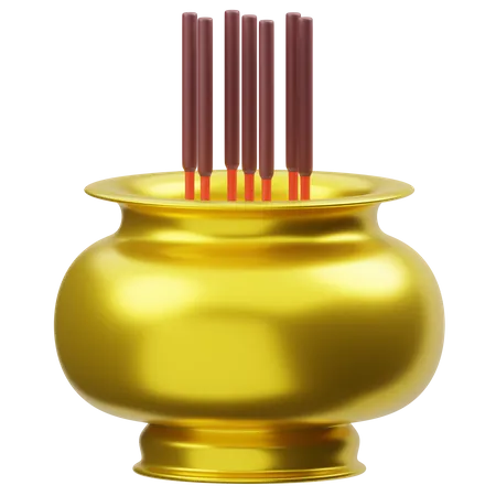 Incense Burner 3D Icon