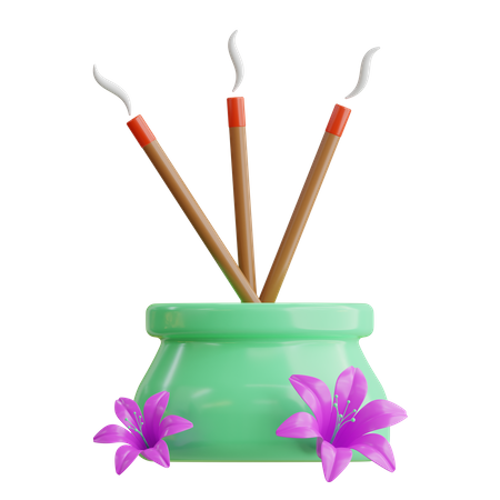 Incense Pot  3D Icon