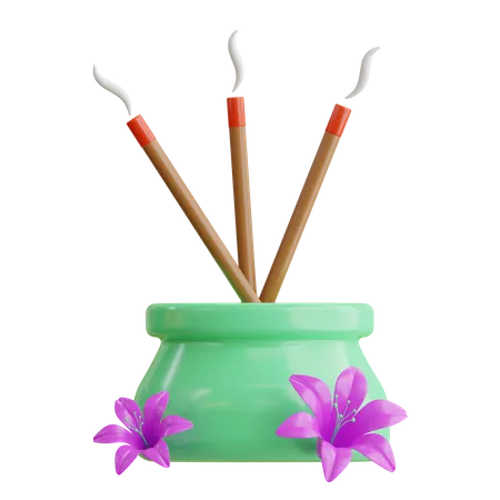 Incense Pot  3D Icon