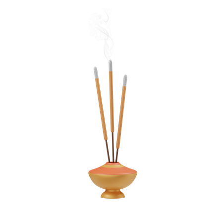 Incense Stick  3D Illustration