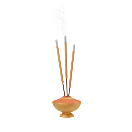 Incense Stick 3D Illustration