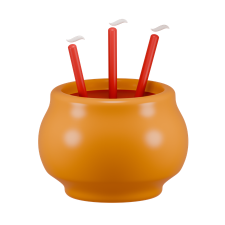 Incense Sticks  3D Icon