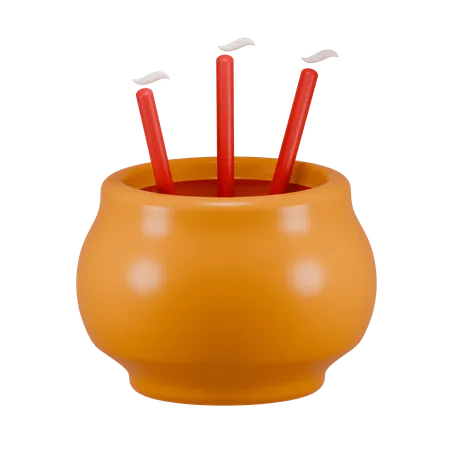 Incense Sticks  3D Icon