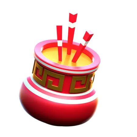 Incenso chinês  3D Icon