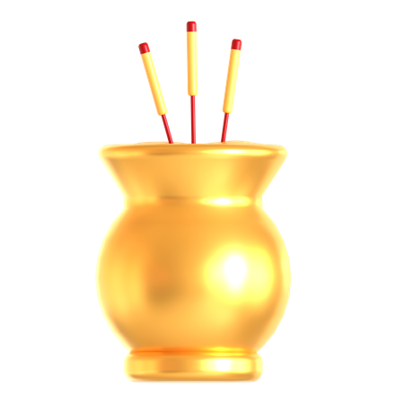 Incenso de ouro chinês  3D Icon