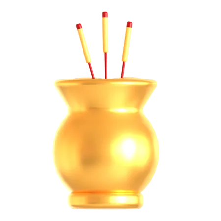 Incenso de ouro chinês  3D Icon