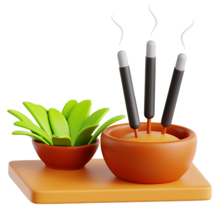 Incienso  3D Icon
