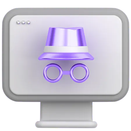 シークレットブラウザ  3D Icon