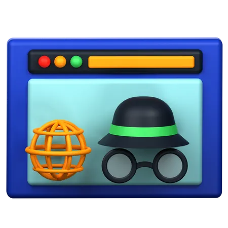 Incognito Mode  3D Icon