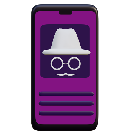 Incognito Mode  3D Icon