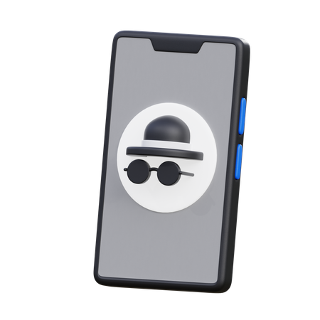 Incognito Mode Mobile  3D Icon