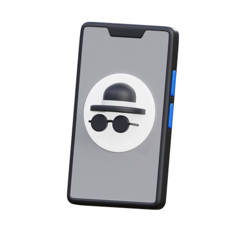 Incognito Mode Mobile  3D Icon