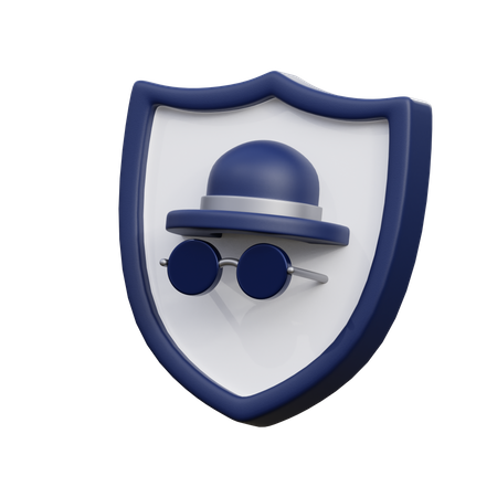 Incognito Mode Shield  3D Icon