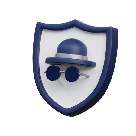 Incognito Mode Shield  3D Icon