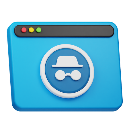 Site Web incognito  3D Icon