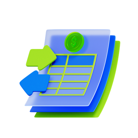 Income Expense Tracking  3D Icon