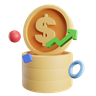 dollar income 3d logo