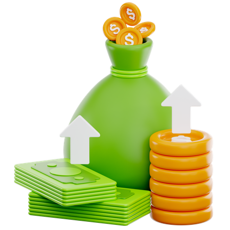 Income Growth  3D Icon