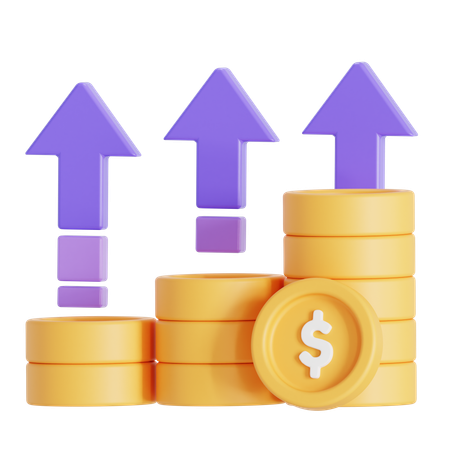 Income rise  3D Icon