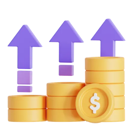 Income rise  3D Icon