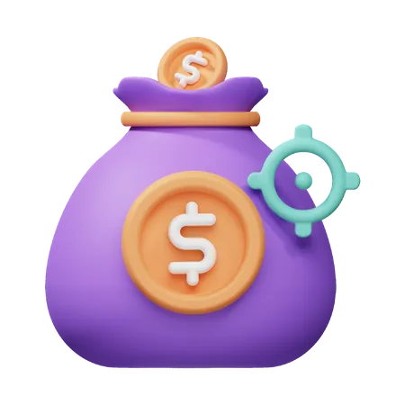 Income Target 3 D Icon Design 3D Icon