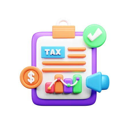 Income Tax Report  3D Icon