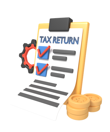 Income tax return filing  3D Icon