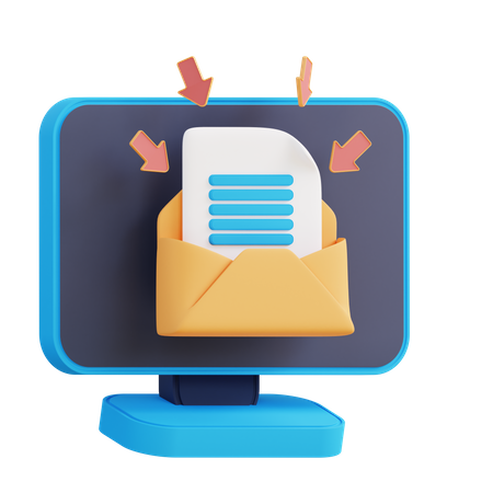 Incoming Email Filtering  3D Icon