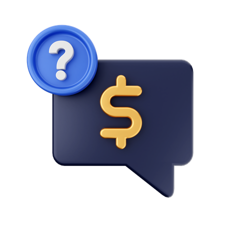 Chat de paiement inconnu  3D Icon