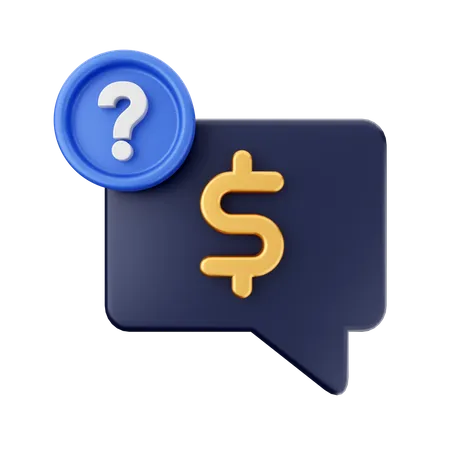 Chat de paiement inconnu  3D Icon