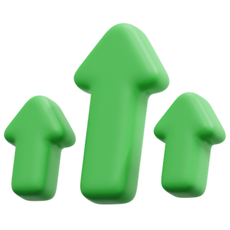 화살표 증가  3D Icon