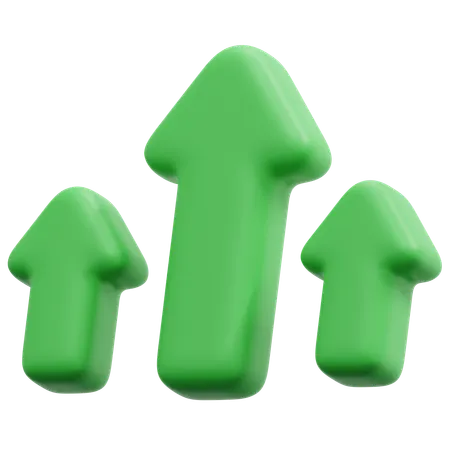 화살표 증가  3D Icon
