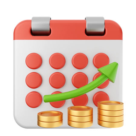 Increase Calendar  3D Icon