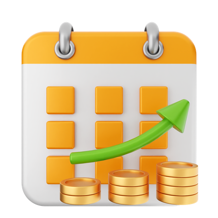 Increase Calendar  3D Icon