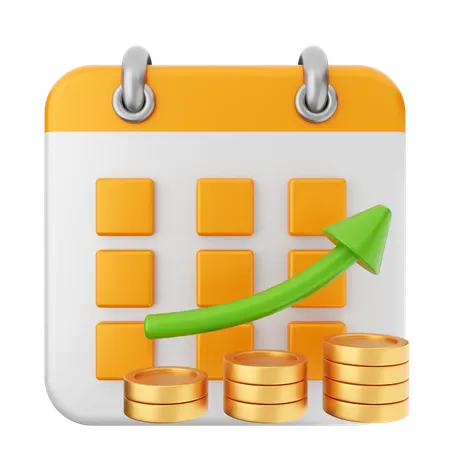 Increase Calendar  3D Icon