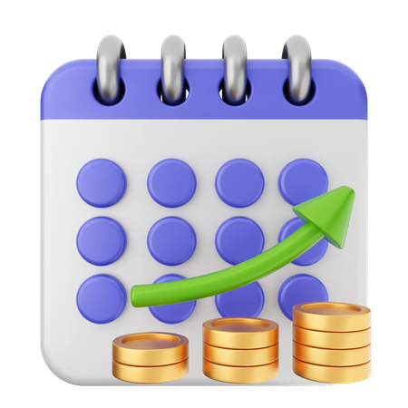 Increase Calendar  3D Icon