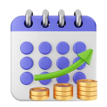 Increase Calendar  3D Icon