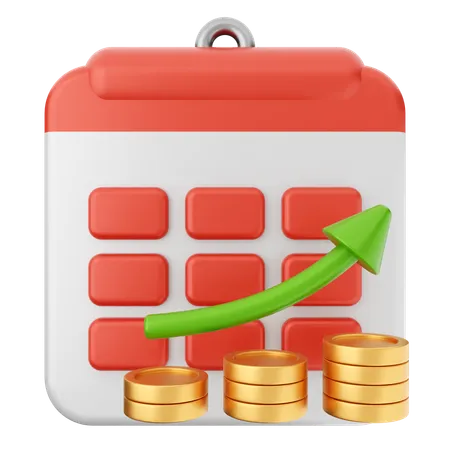 Increase Calendar  3D Icon