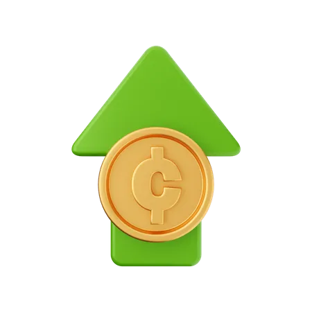 Increase Cent  3D Icon