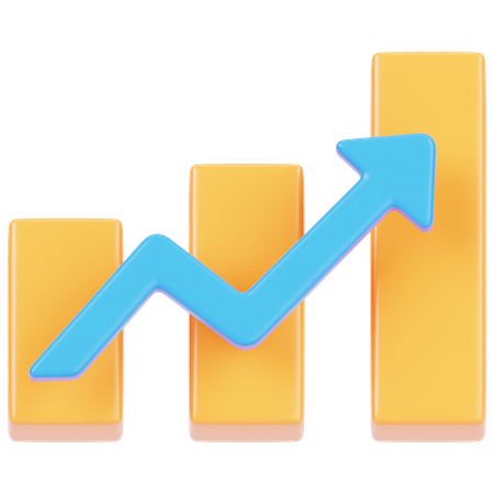차트 증가  3D Icon