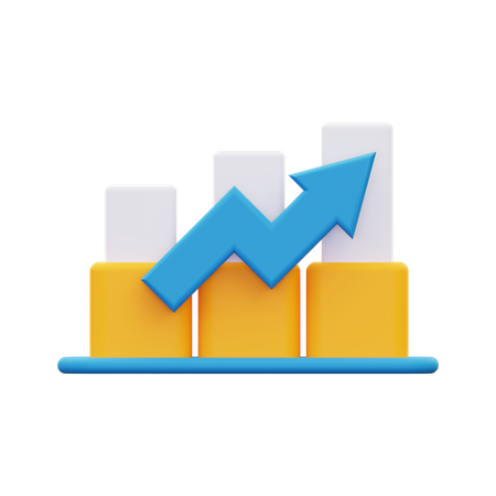 Increase Chart  3D Icon