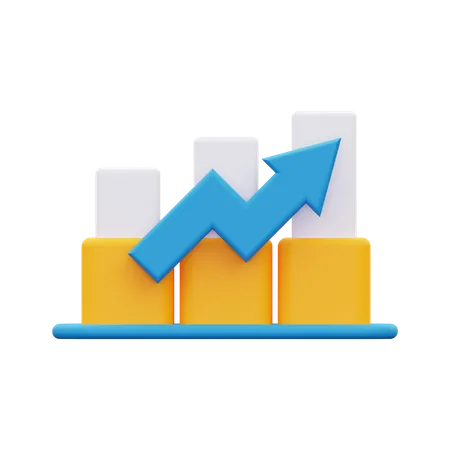 Increase Chart  3D Icon