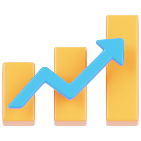 Increase Chart  3D Icon