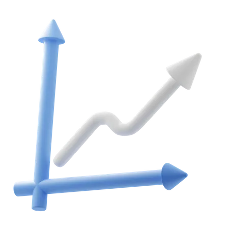 Increase Chart  3D Illustration