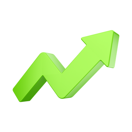 Increase Chart 3D Icon