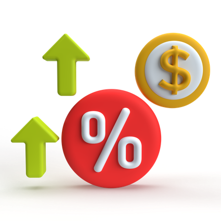 Increase Discount  3D Icon