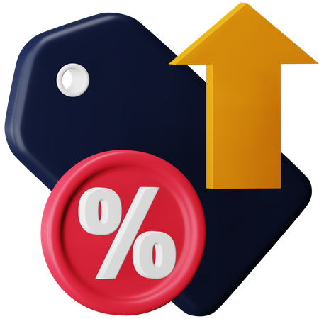 Increase Discount  3D Icon